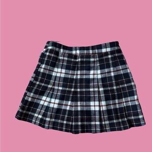 H&M Plaid Mini Skirt Skort Blue and White Size US 2 Flannel